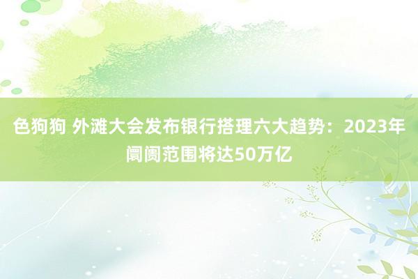 色狗狗 外滩大会发布银行搭理六大趋势：2023年阛阓范围将达50万亿