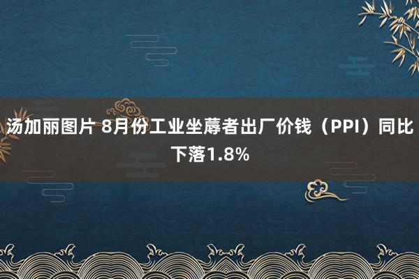 汤加丽图片 8月份工业坐蓐者出厂价钱（PPI）同比下落1.8%