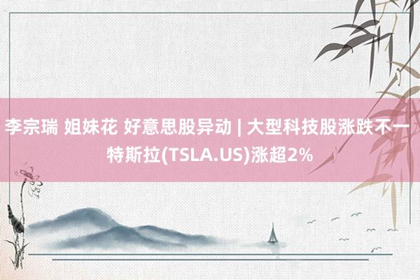 李宗瑞 姐妹花 好意思股异动 | 大型科技股涨跌不一 特斯拉(TSLA.US)涨超2%