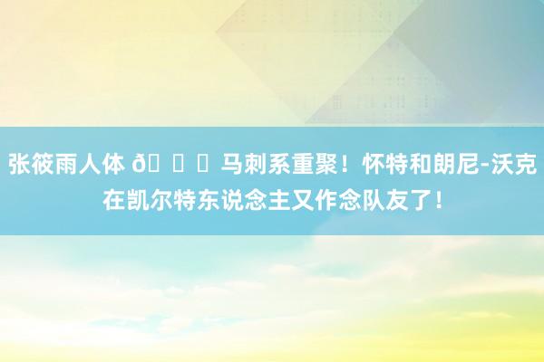 张筱雨人体 😉马刺系重聚！怀特和朗尼-沃克在凯尔特东说念主又作念队友了！