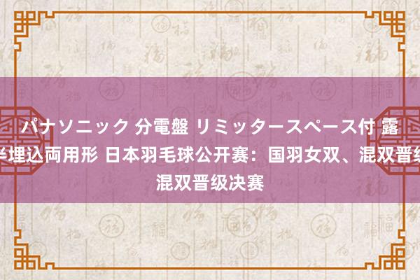 パナソニック 分電盤 リミッタースペース付 露出・半埋込両用形 日本羽毛球公开赛：国羽女双、混双晋级决赛