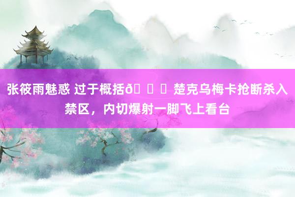 张筱雨魅惑 过于概括😅楚克乌梅卡抢断杀入禁区，内切爆射一脚飞上看台