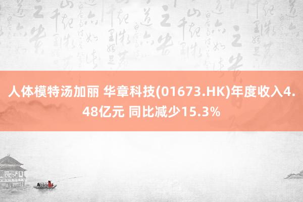 人体模特汤加丽 华章科技(01673.HK)年度收入4.48亿元 同比减少15.3%