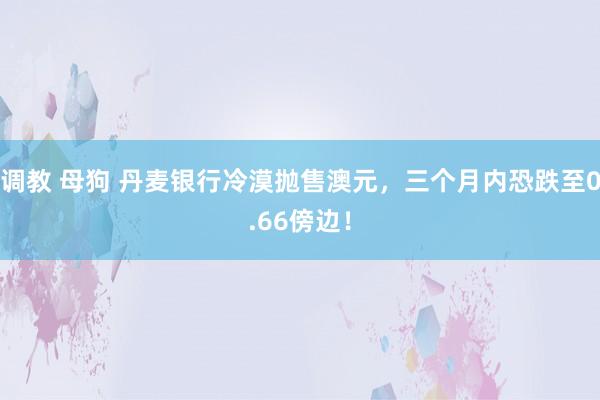 调教 母狗 丹麦银行冷漠抛售澳元，三个月内恐跌至0.66傍边！