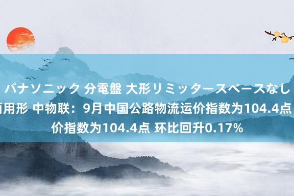 パナソニック 分電盤 大形リミッタースペースなし 露出・半埋込両用形 中物联：9月中国公路物流运价指数为104.4点 环比回升0.17%