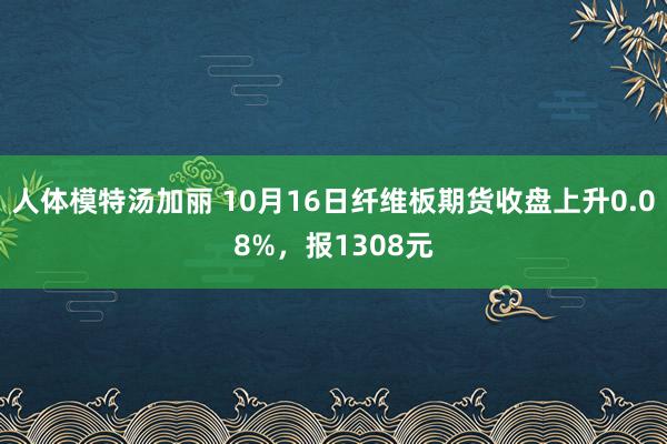 人体模特汤加丽 10月16日纤维板期货收盘上升0.08%，报1308元