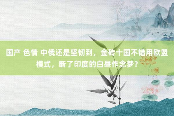 国产 色情 中俄还是坚韧到，金砖十国不错用欧盟模式，断了印度的白昼作念梦？