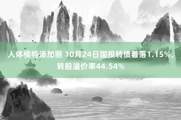 人体模特汤加丽 10月24日国投转债着落1.15%，转股溢价率44.54%