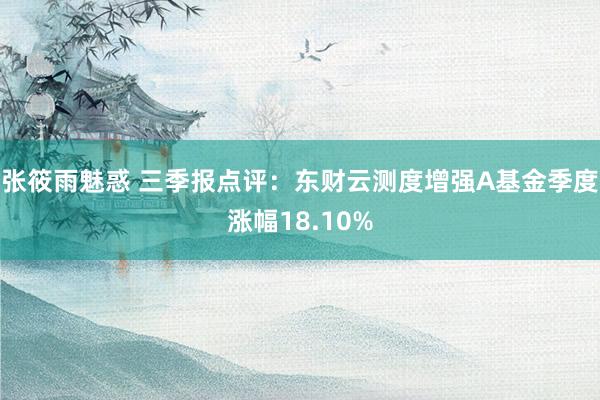 张筱雨魅惑 三季报点评：东财云测度增强A基金季度涨幅18.10%