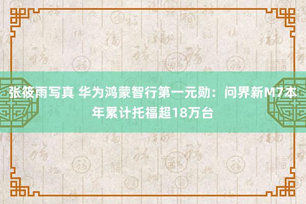 张筱雨写真 华为鸿蒙智行第一元勋：问界新M7本年累计托福超18万台