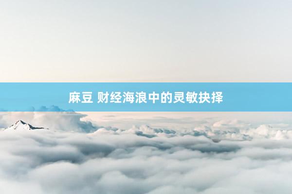 麻豆 财经海浪中的灵敏抉择