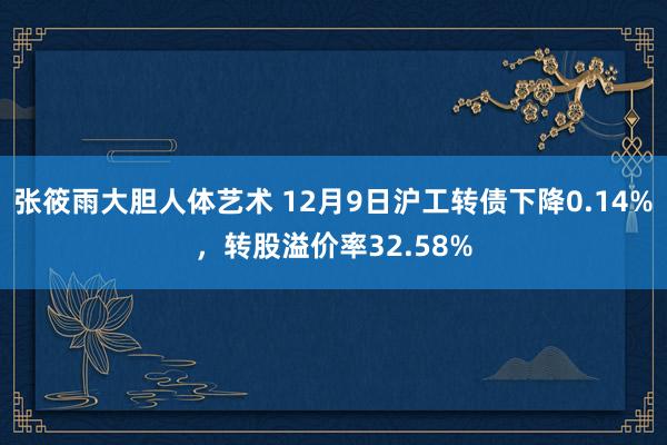 张筱雨大胆人体艺术 12月9日沪工转债下降0.14%，转股溢价率32.58%