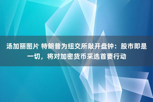 汤加丽图片 特朗普为纽交所敲开盘钟：股市即是一切，将对加密货币采选首要行动