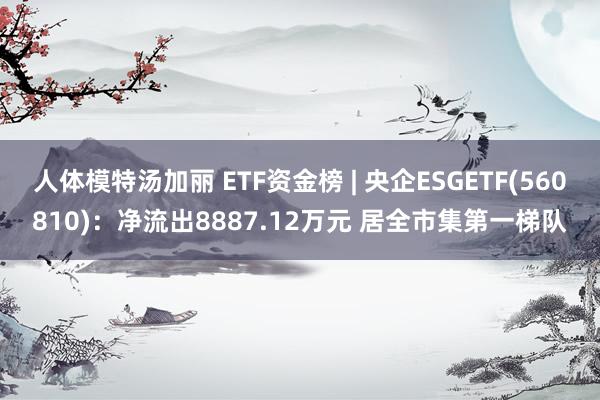 人体模特汤加丽 ETF资金榜 | 央企ESGETF(560810)：净流出8887.12万元 居全市集第一梯队