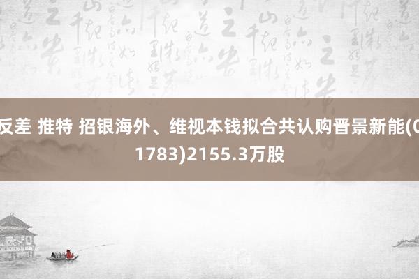 反差 推特 招银海外、维视本钱拟合共认购晋景新能(01783)2155.3万股