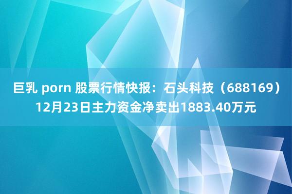 巨乳 porn 股票行情快报：石头科技（688169）12月23日主力资金净卖出1883.40万元