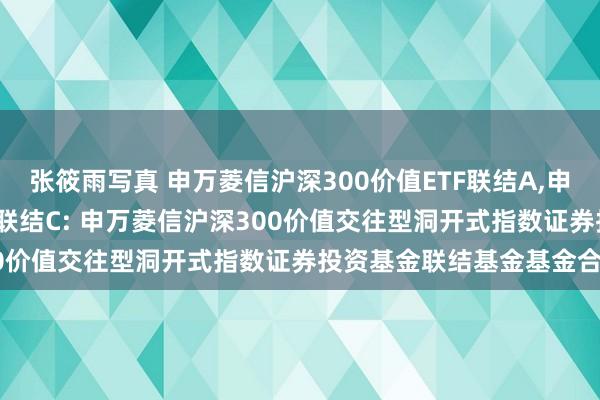 张筱雨写真 申万菱信沪深300价值ETF联结A，申万菱信沪深300价值ETF联结C: 申万菱信沪深300价值交往型洞开式指数证券投资基金联结基金基金合同