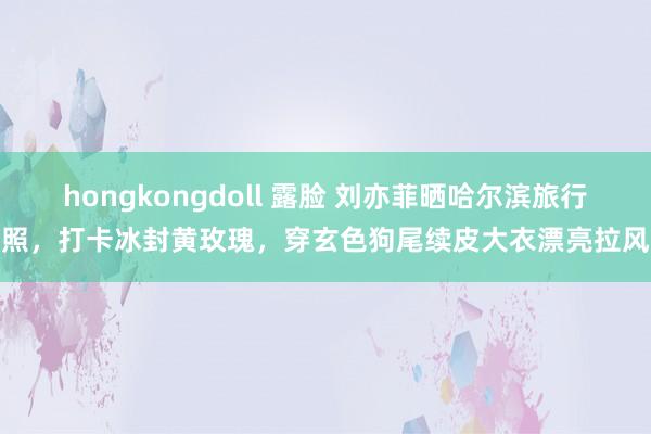 hongkongdoll 露脸 刘亦菲晒哈尔滨旅行照，打卡冰封黄玫瑰，穿玄色狗尾续皮大衣漂亮拉风