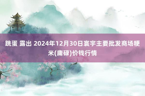 跳蛋 露出 2024年12月30日寰宇主要批发商场粳米(庸碌)价钱行情