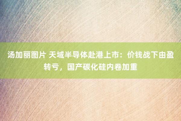 汤加丽图片 天域半导体赴港上市：价钱战下由盈转亏，国产碳化硅内卷加重