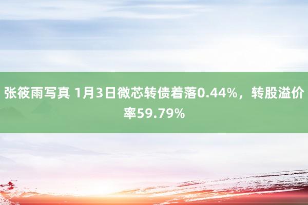 张筱雨写真 1月3日微芯转债着落0.44%，转股溢价率59.79%