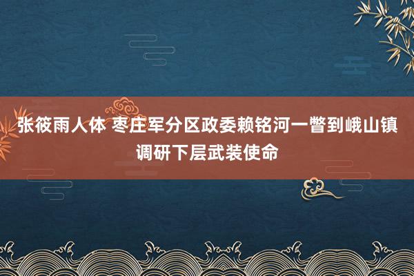 张筱雨人体 枣庄军分区政委赖铭河一瞥到峨山镇调研下层武装使命