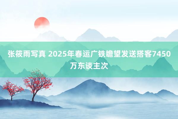 张筱雨写真 2025年春运广铁瞻望发送搭客7450万东谈主次