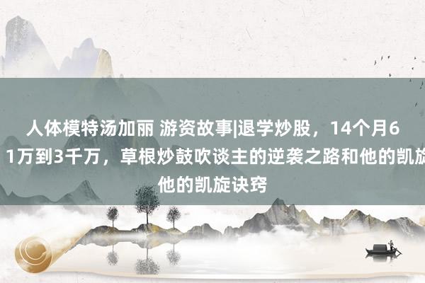 人体模特汤加丽 游资故事|退学炒股，14个月60倍，1万到3千万，草根炒鼓吹谈主的逆袭之路和他的凯旋诀窍